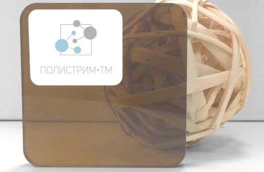 Монолитный поликарбонат «Borrex» 4 мм бронза, 3050*2050, плотность 30 кг/м²